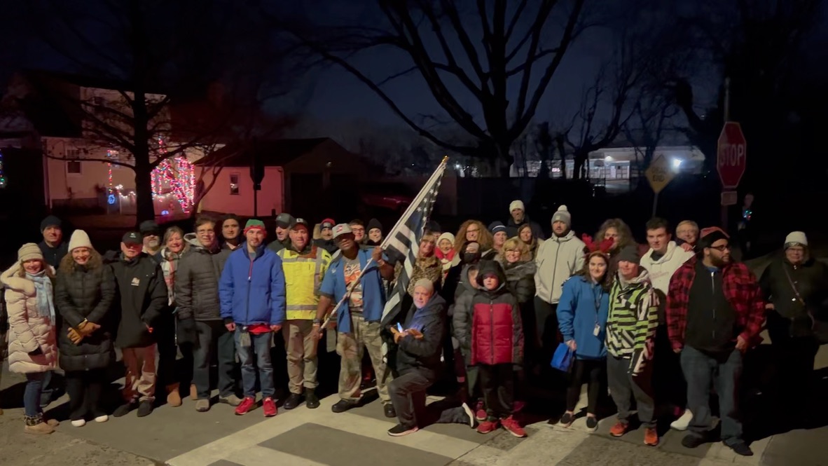 Evening community gathering with the full group